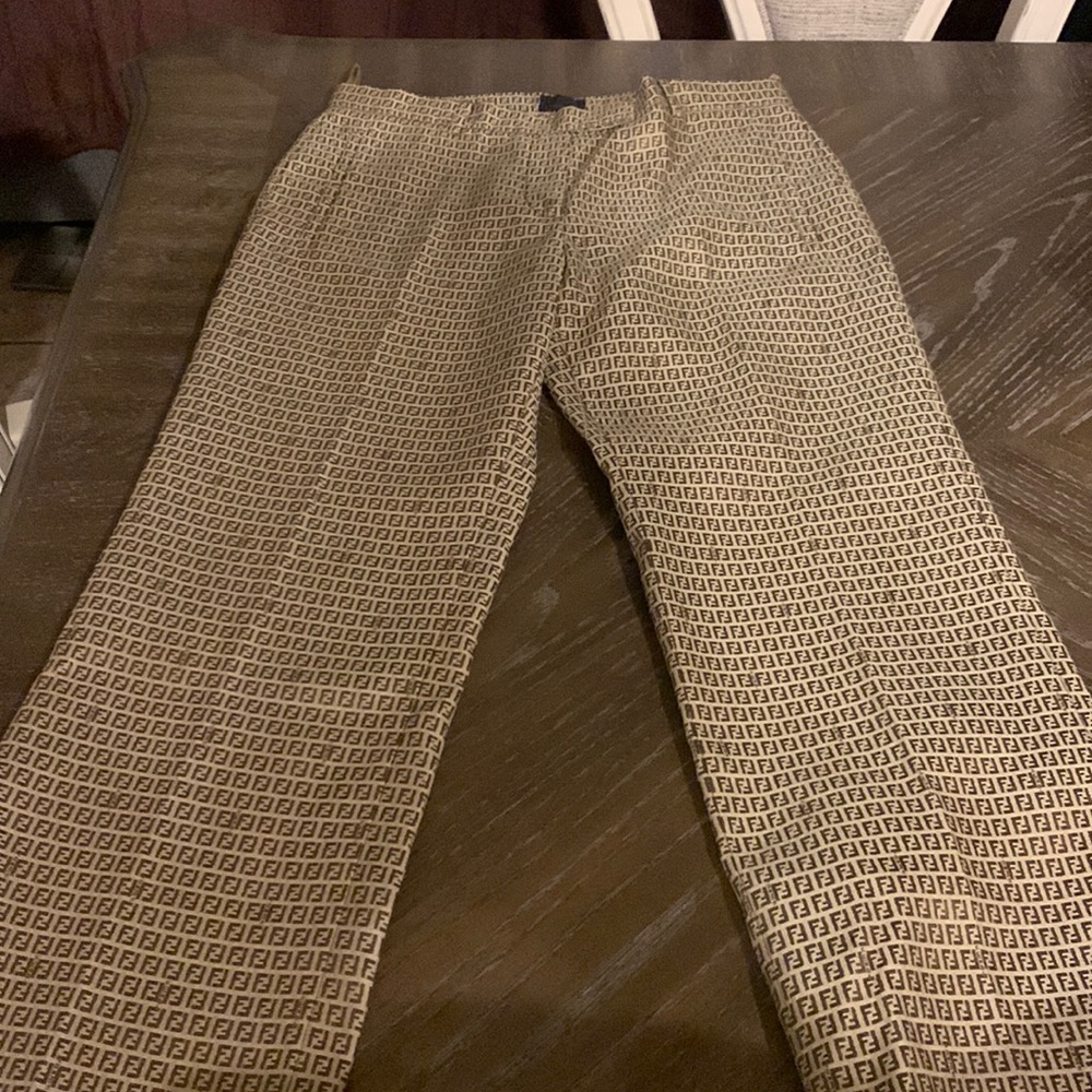 FENDI pants FF Zucca size 42 womens they are nwot and have been authenticated